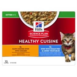 Hills Science Plan Kitten Healthy Cuisine. Killingefoder 12x80g